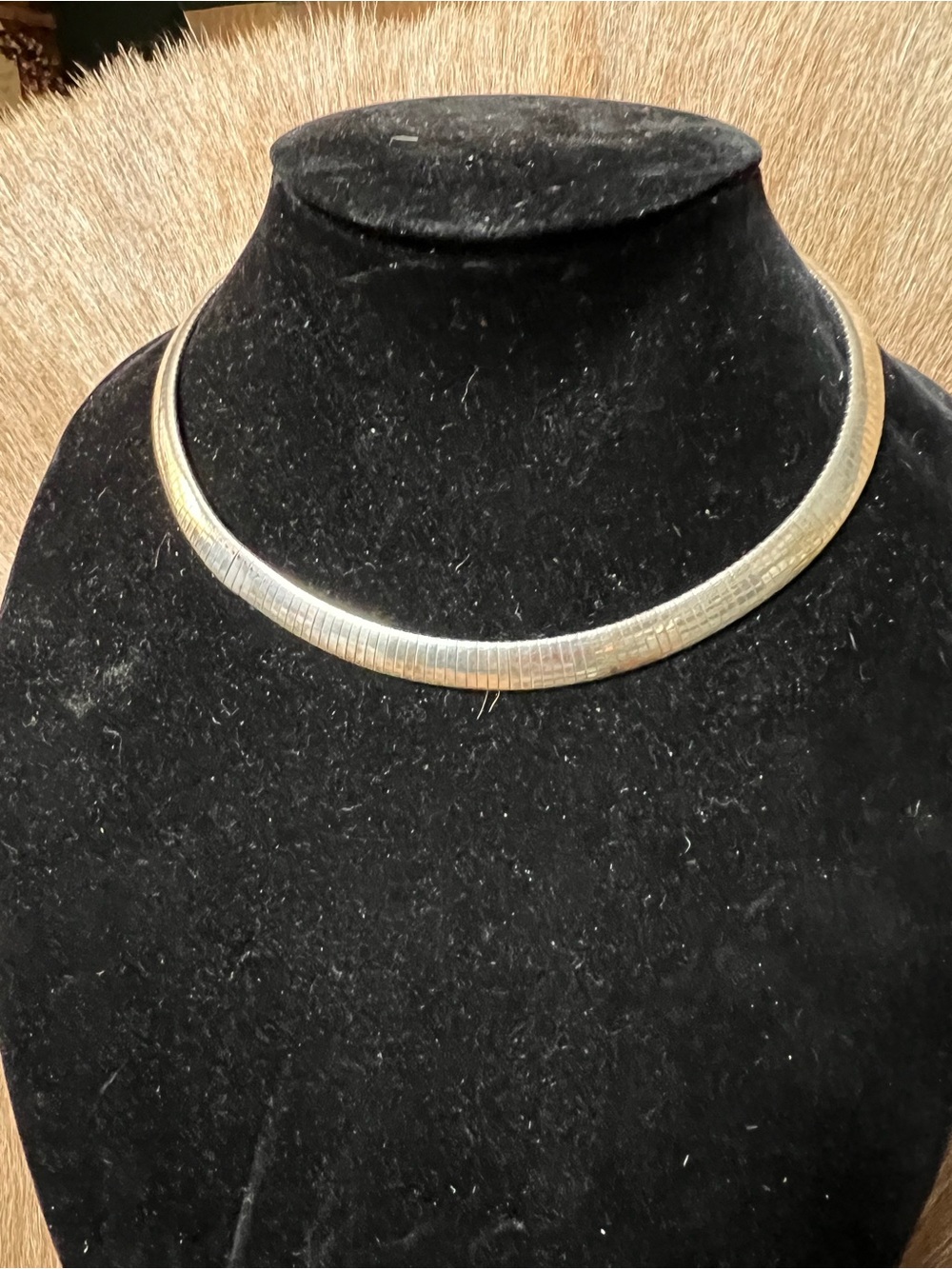 Sterling silver milor flat omega chain